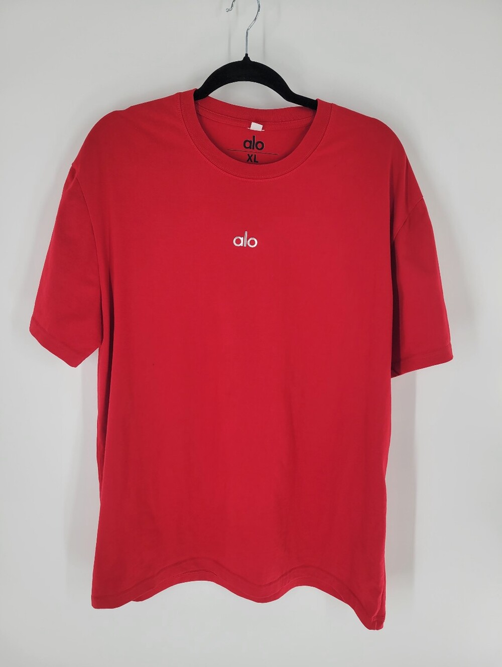 ALO Yoga Women's Red Crew Tee Size XL Short Sleeve Shirt